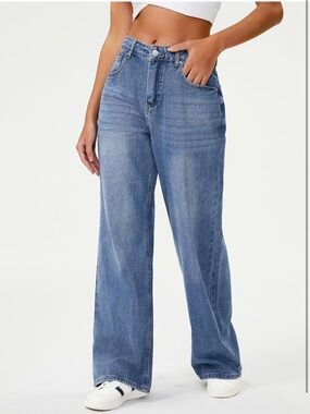 HDLTE Women's High Waist Baggy Jeans